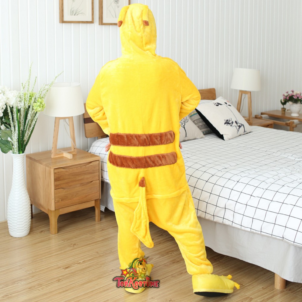 Pikachu Kostüm Unisex Erwachsene Onesie Pyjamas Schlafanzug Overalls